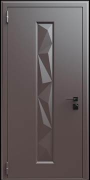 Входная термодверь с металлофиленкой и порошковым окрашиванием RAL 8019 (тип №9) Входная термодверь с металлофиленкой и порошковым окрашиванием RAL 8019 (тип №9)