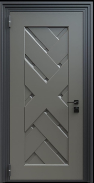 Входная термодверь с металлофиленкой и порошковым окрашиванием RAL 7022 (тип №4) Входная термодверь с металлофиленкой и порошковым окрашиванием RAL 7022 (тип №4)